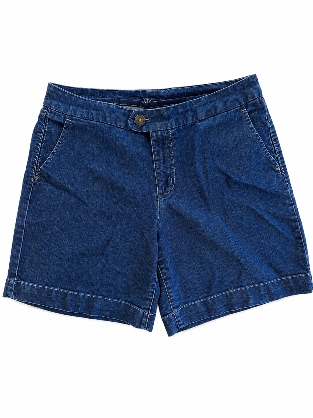 Anne Klein Denim Shorts dark wash mid rise size 12